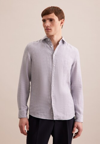 SEIDENSTICKER Slim fit Business shirt in Grey: front