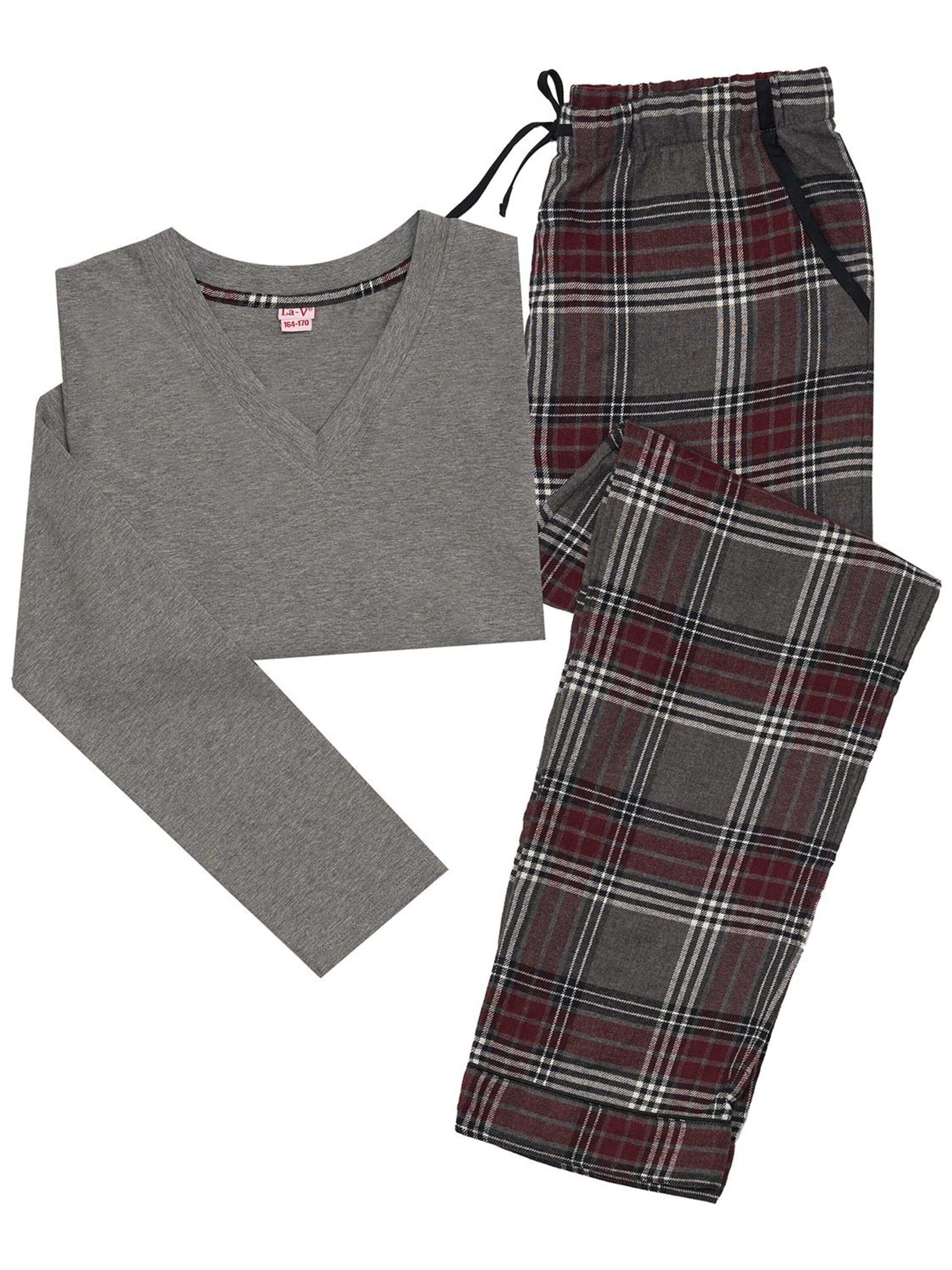 La V Pajamas long in Grey
