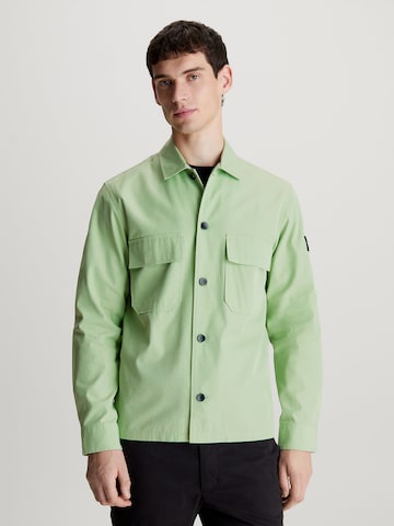Veste mi-saison Calvin Klein en vert : devant