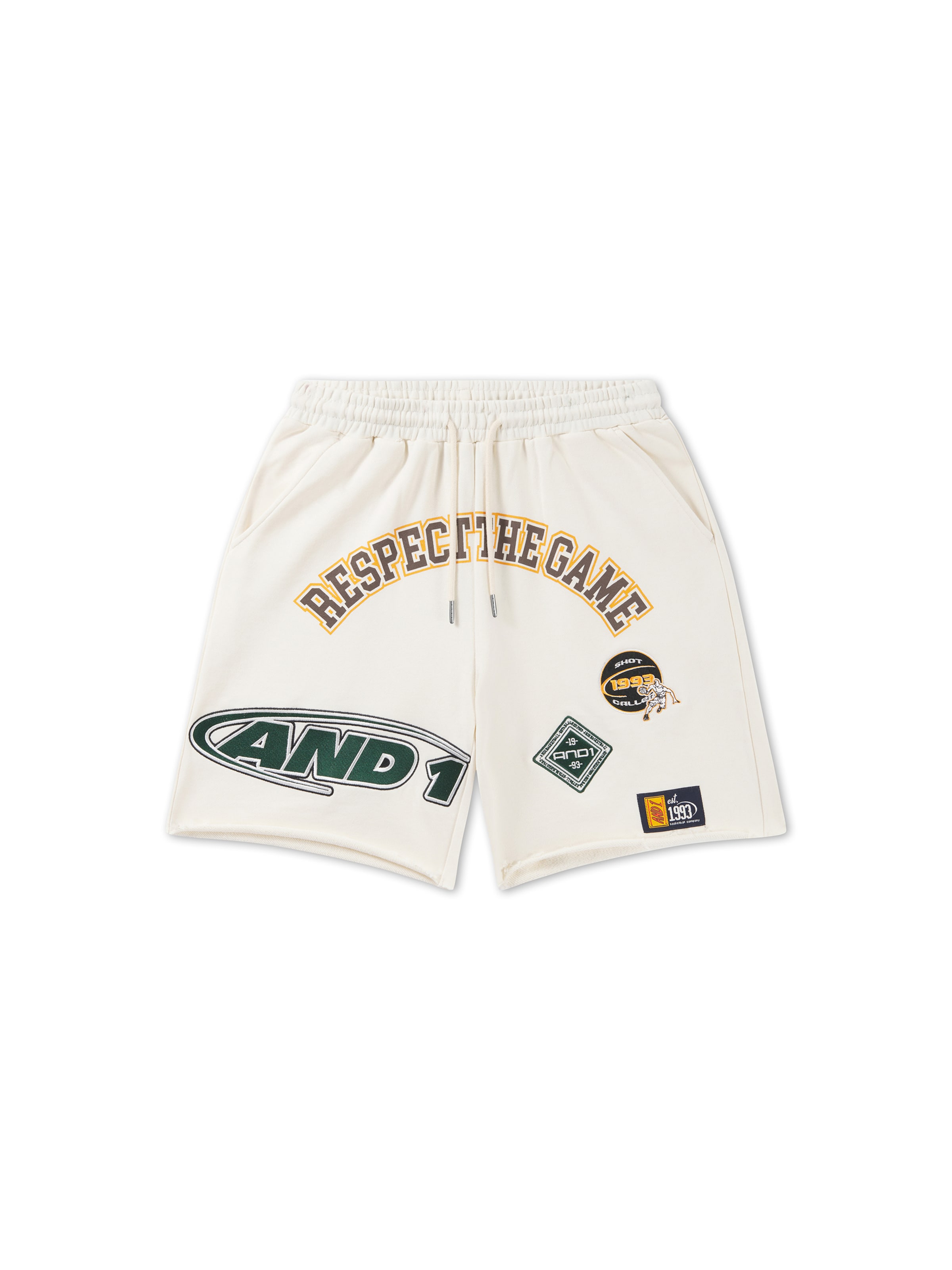 AND1 regular Bukser 'Respect The Game' i beige: forside