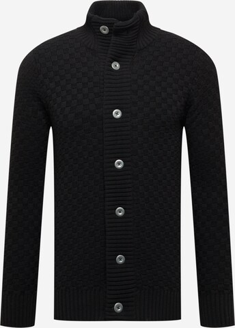 Kronstadt Knit Cardigan 'Benjamin' in Black: front