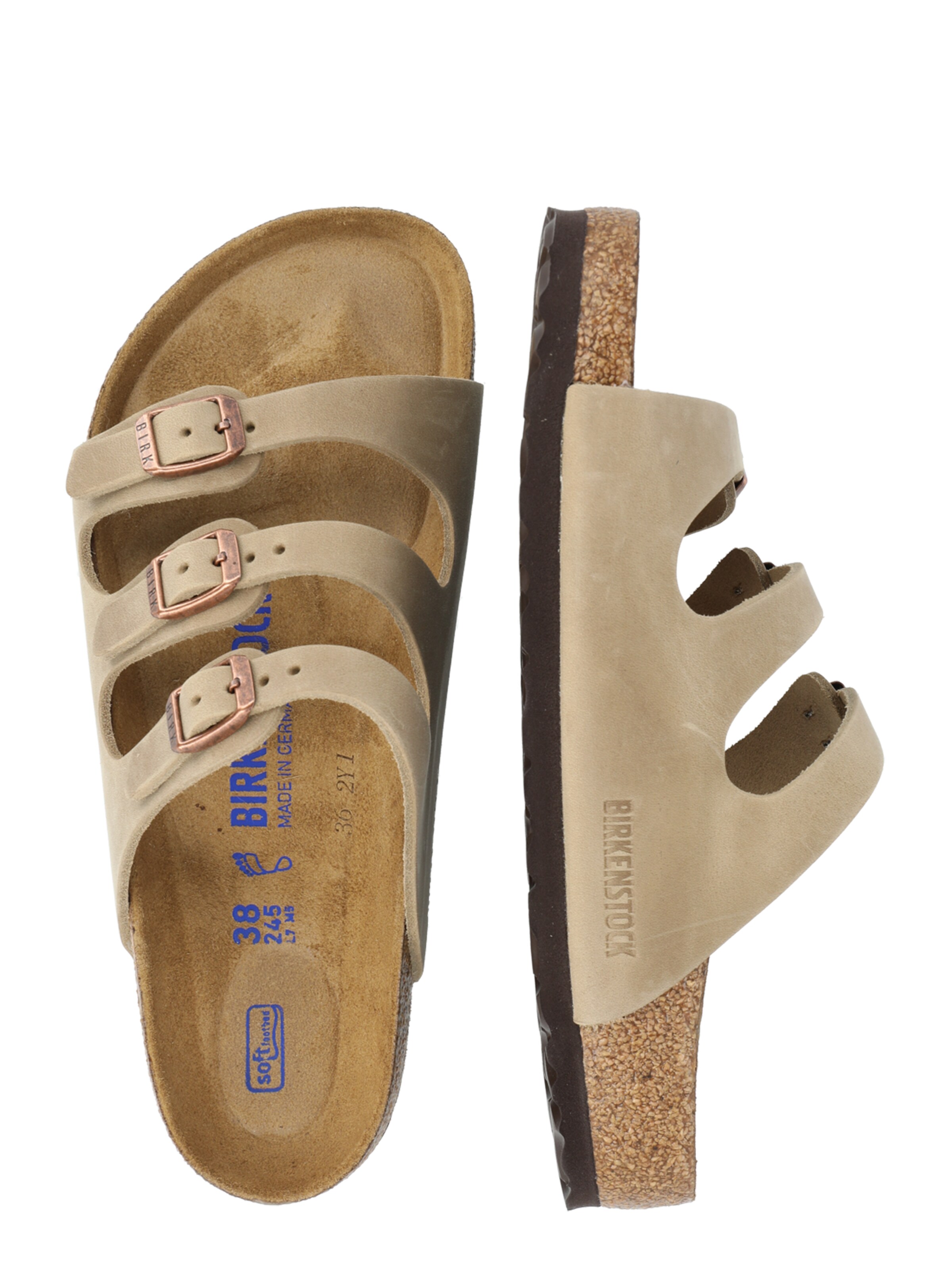 BIRKENSTOCK Muiltjes 'Florida' in Bruin