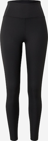 Girlfriend Collective Skinny Sports trousers in Black: front