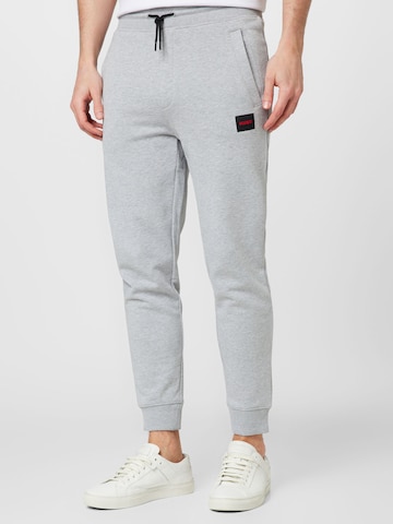 HUGO Red Tapered Trousers in Grey: front