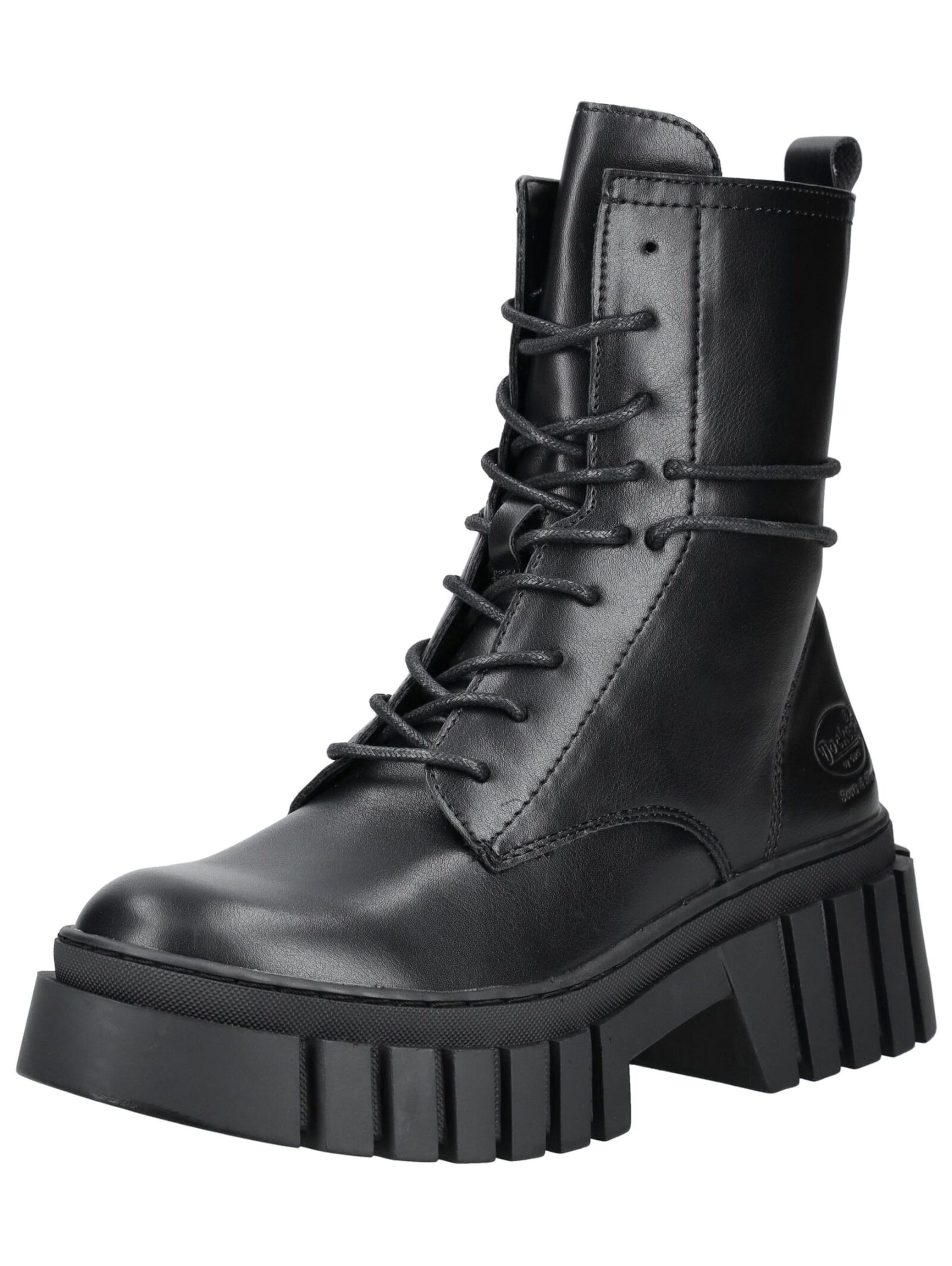 Stivaletto stringato di Dockers by Gerli in nero: frontale