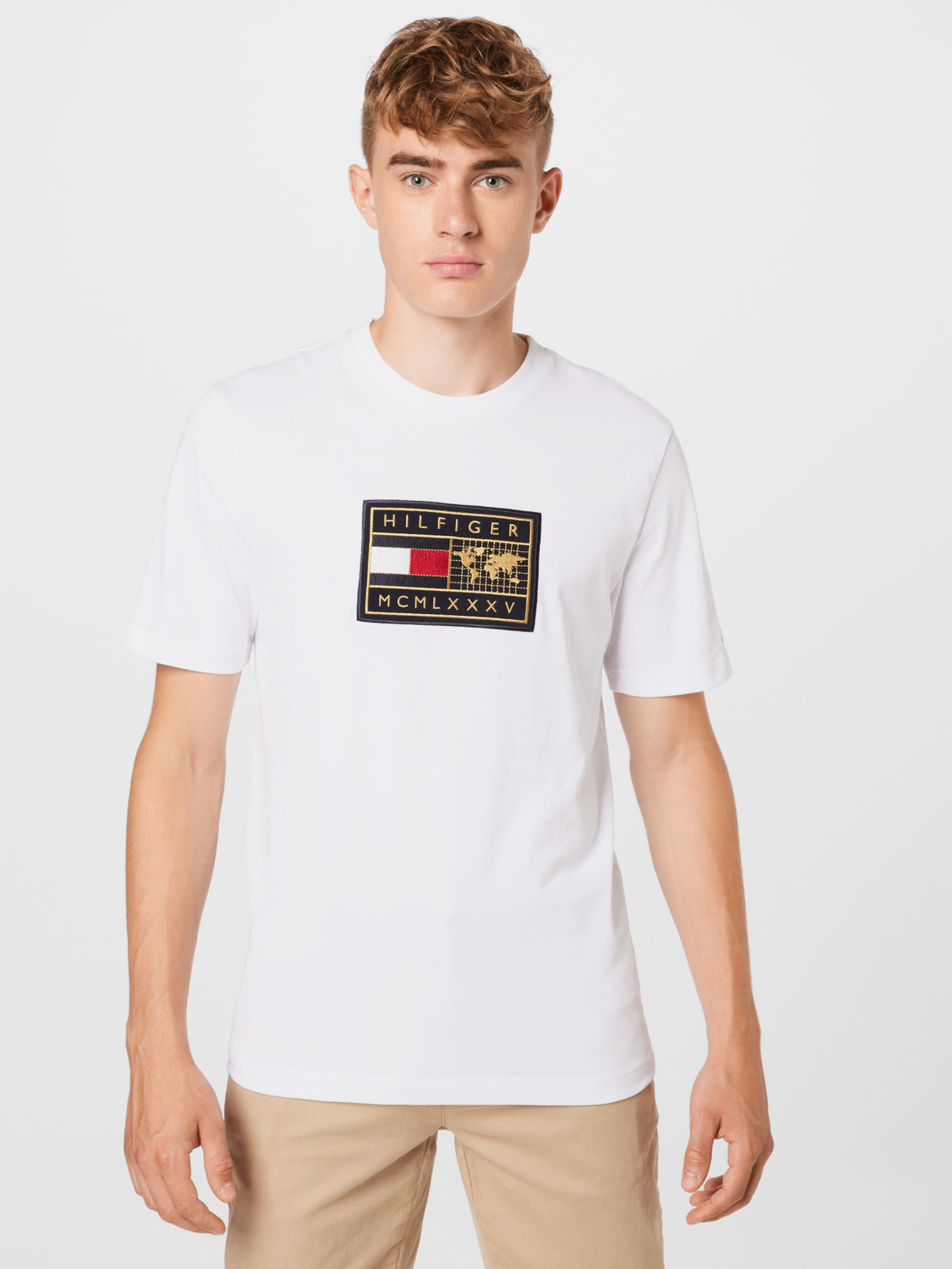 Männer Große Größen TOMMY HILFIGER T-Shirt in Offwhite - HB24650