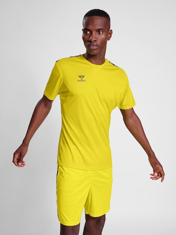 T-Shirt fonctionnel 'AUTHENTIC' Hummel en jaune : devant