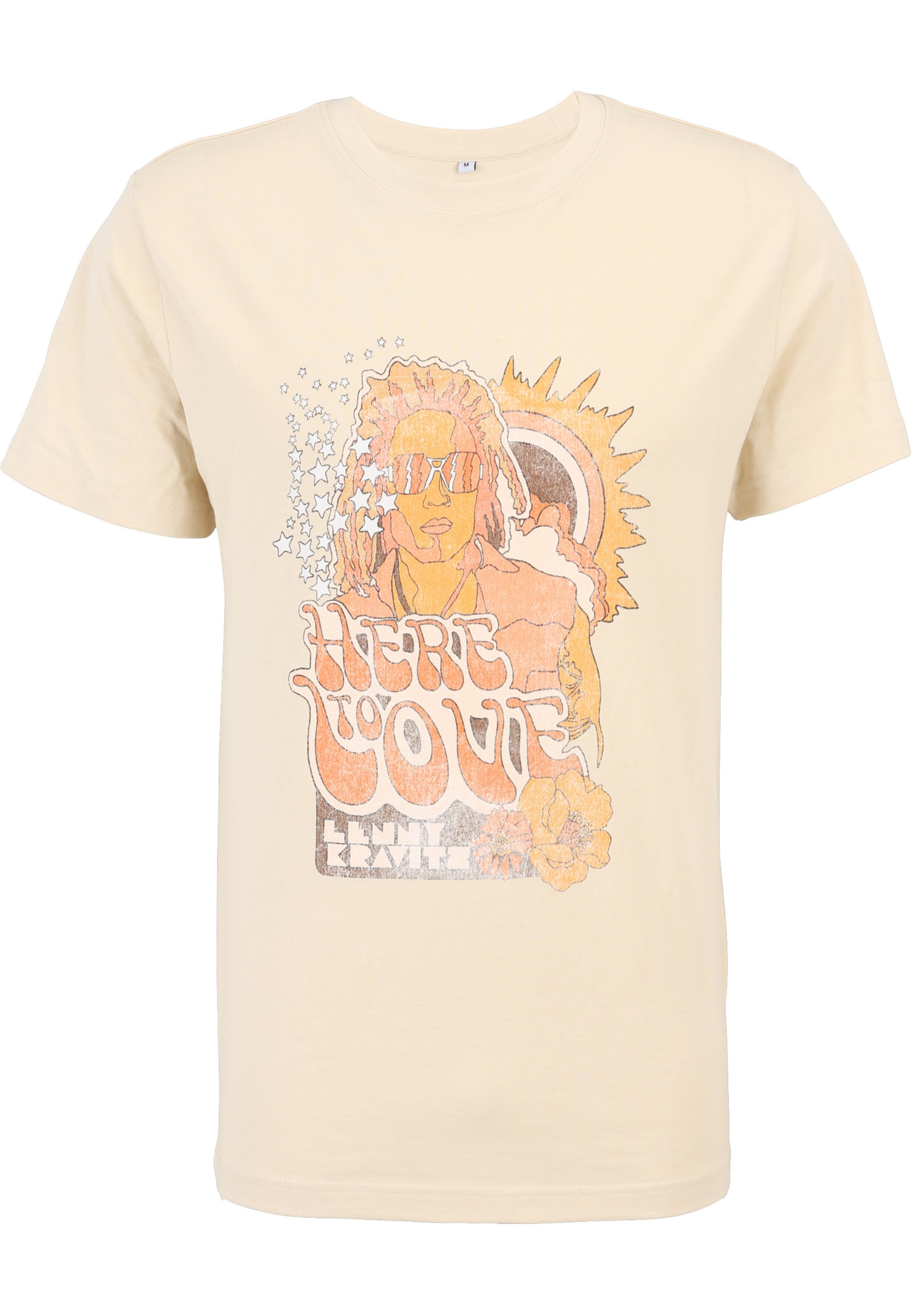 Merchcode Shirt 'Lenny Kravitz' in Yellow: front
