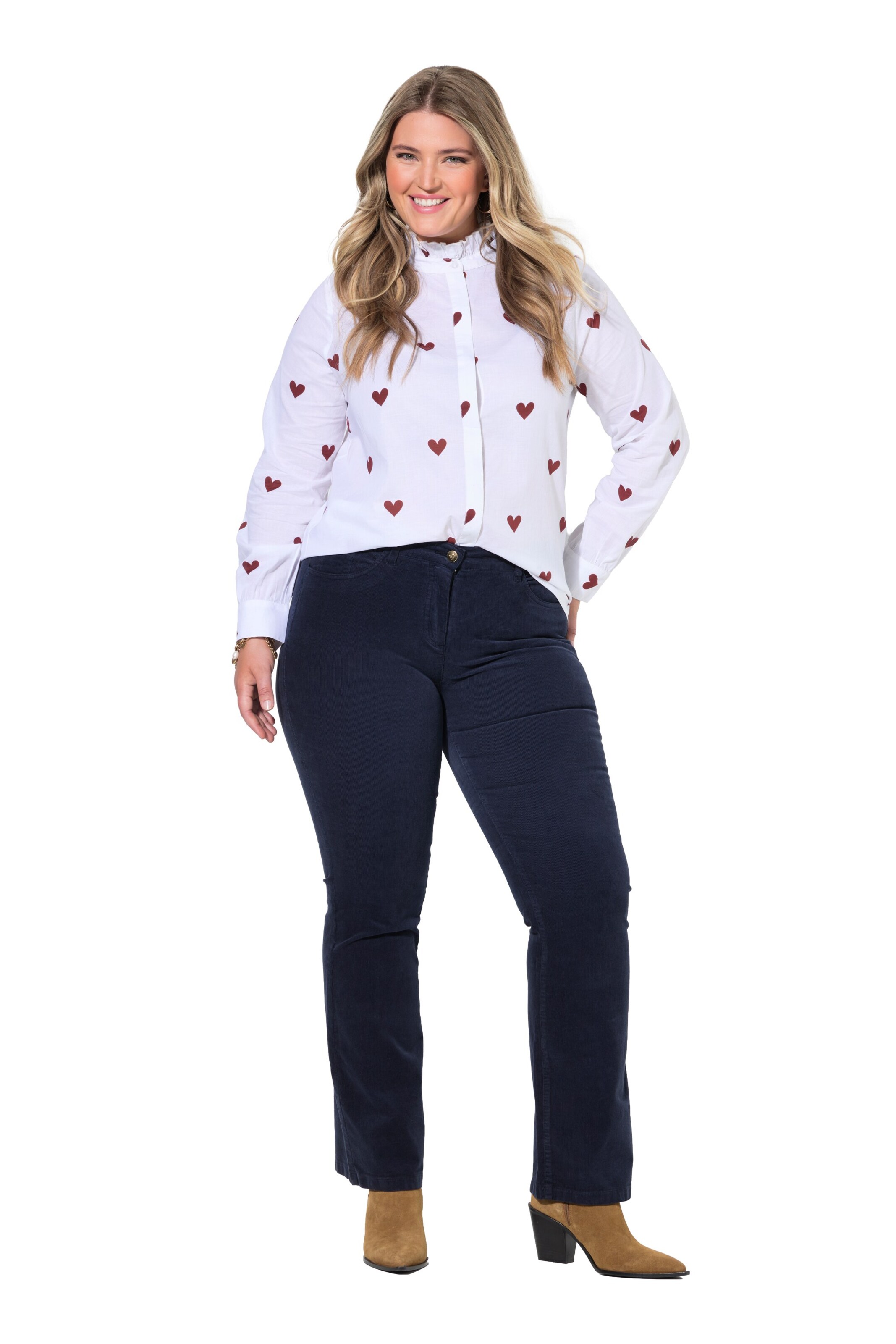 Ulla Popken Slimfit Broek in Blauw