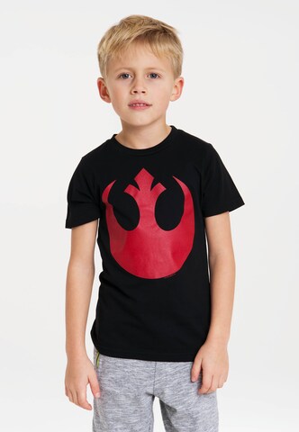 LOGOSHIRT T-Shirt 'Star Wars Rebel Alliance' in Schwarz: predná strana