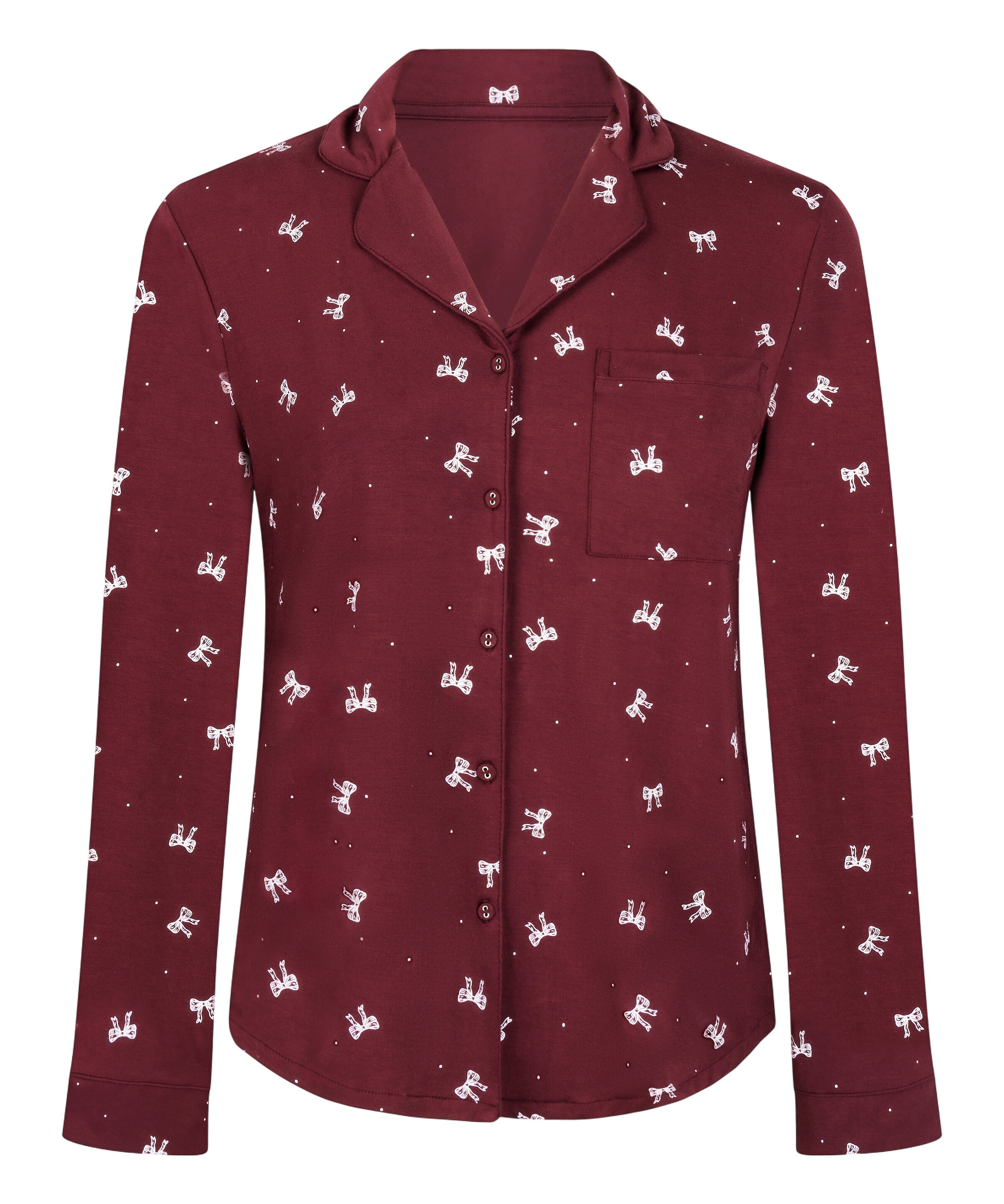 Hunkemöller Тениска за спане в червено: отпред