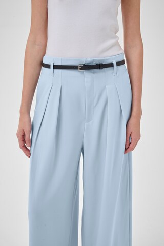 My Essential Wardrobe Wide leg Bandplooibroek 'MWHace' in Blauw