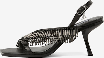 Karl LagerfeldSandale s remenčićima 'Karmel Fringe' - crna boja: prednji dio
