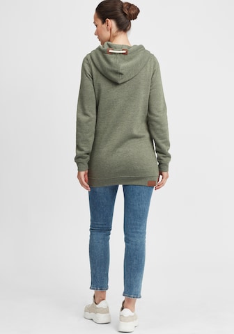 Oxmo Kapuzensweatjacke 'Vicky Zip Hood Long' in Grün