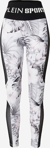 Plein Sport Skinny Leggings in Zwart: voorkant