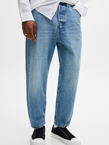 Pull&Bear Loosefit Jeans in Blauw