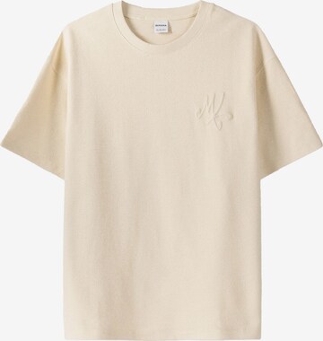 Bershka T-Shirt in Beige: predná strana