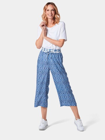 Wide Leg Pantalon Goldner en bleu