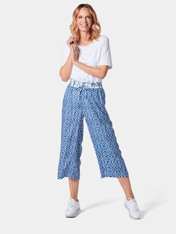 Goldner Wide leg Broek in Blauw