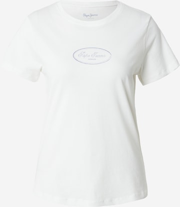 T-shirt Pepe Jeans en blanc : devant