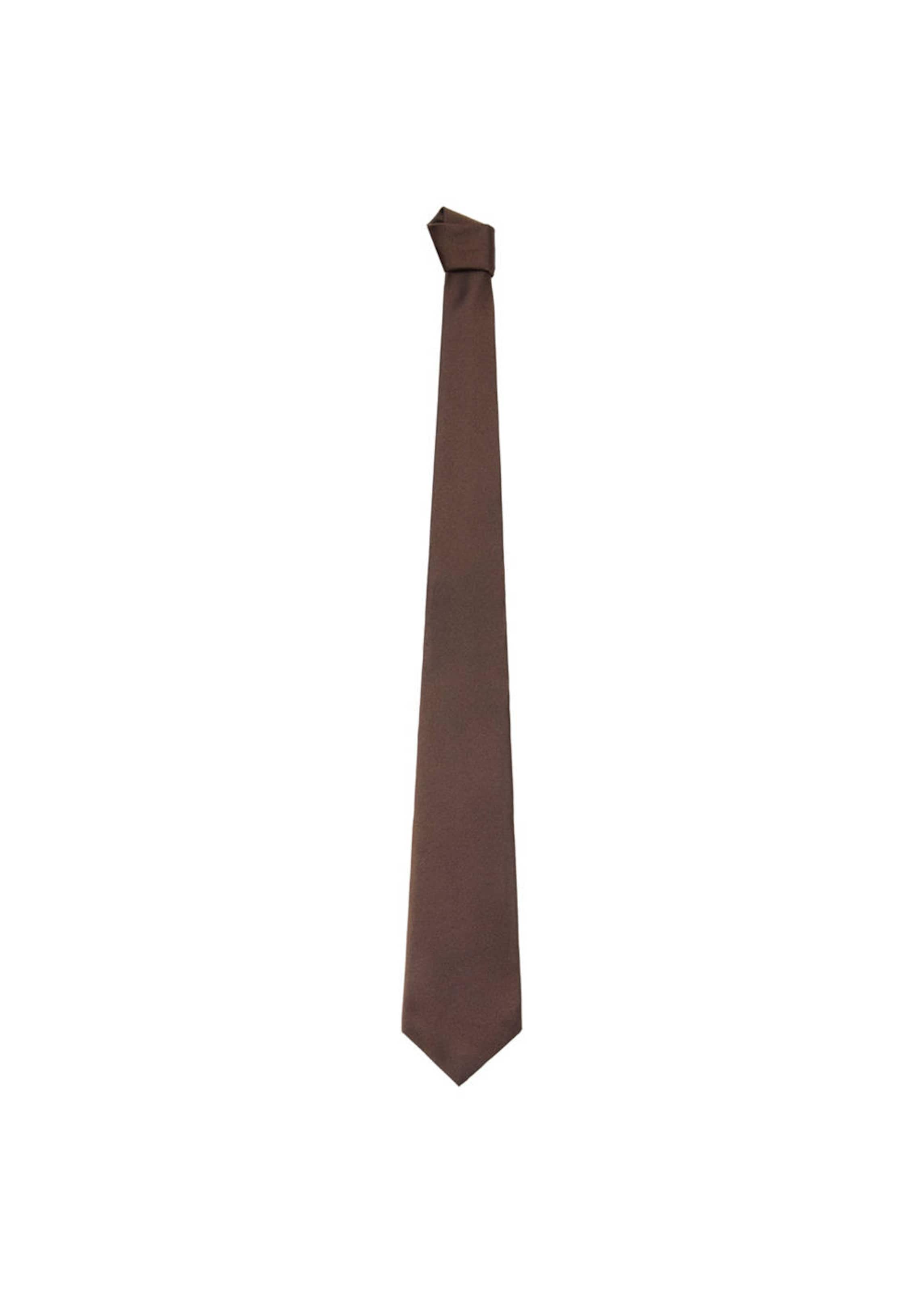 MANGO MAN Tie 'Solid7p' in Brown: front
