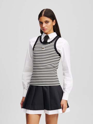 Karl Lagerfeld Top 'Ikon' - Biela: predná strana