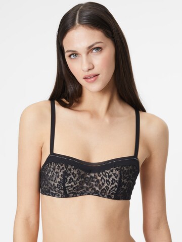 PASSIONATA Balconette Bra in Black: front