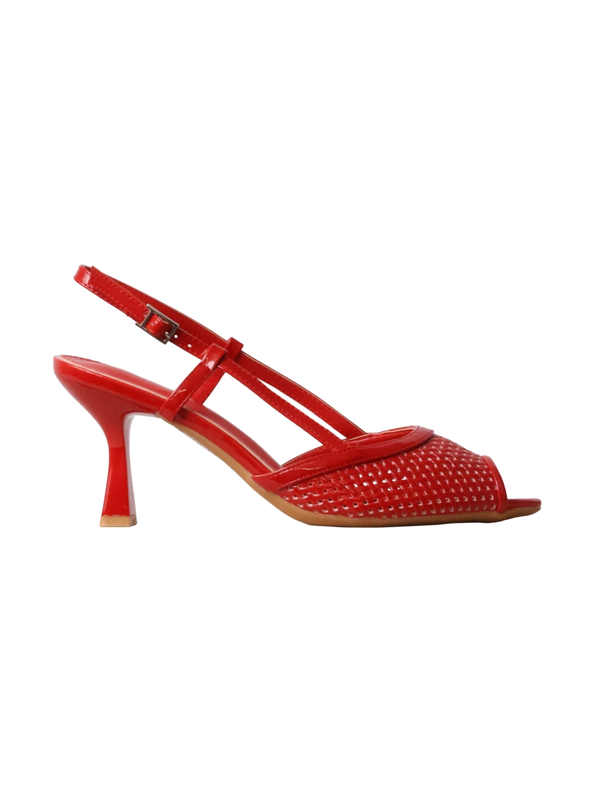 POTI PATI Slingback Pumps 'Supermodische Pumps' in Red