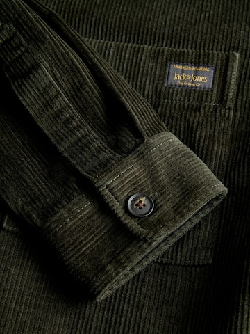 JACK & JONES Rovný strih Prechodná bunda 'JJZac' - Zelená