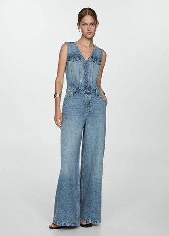 MANGO Jumpsuit 'Venetia' i blå: framsida