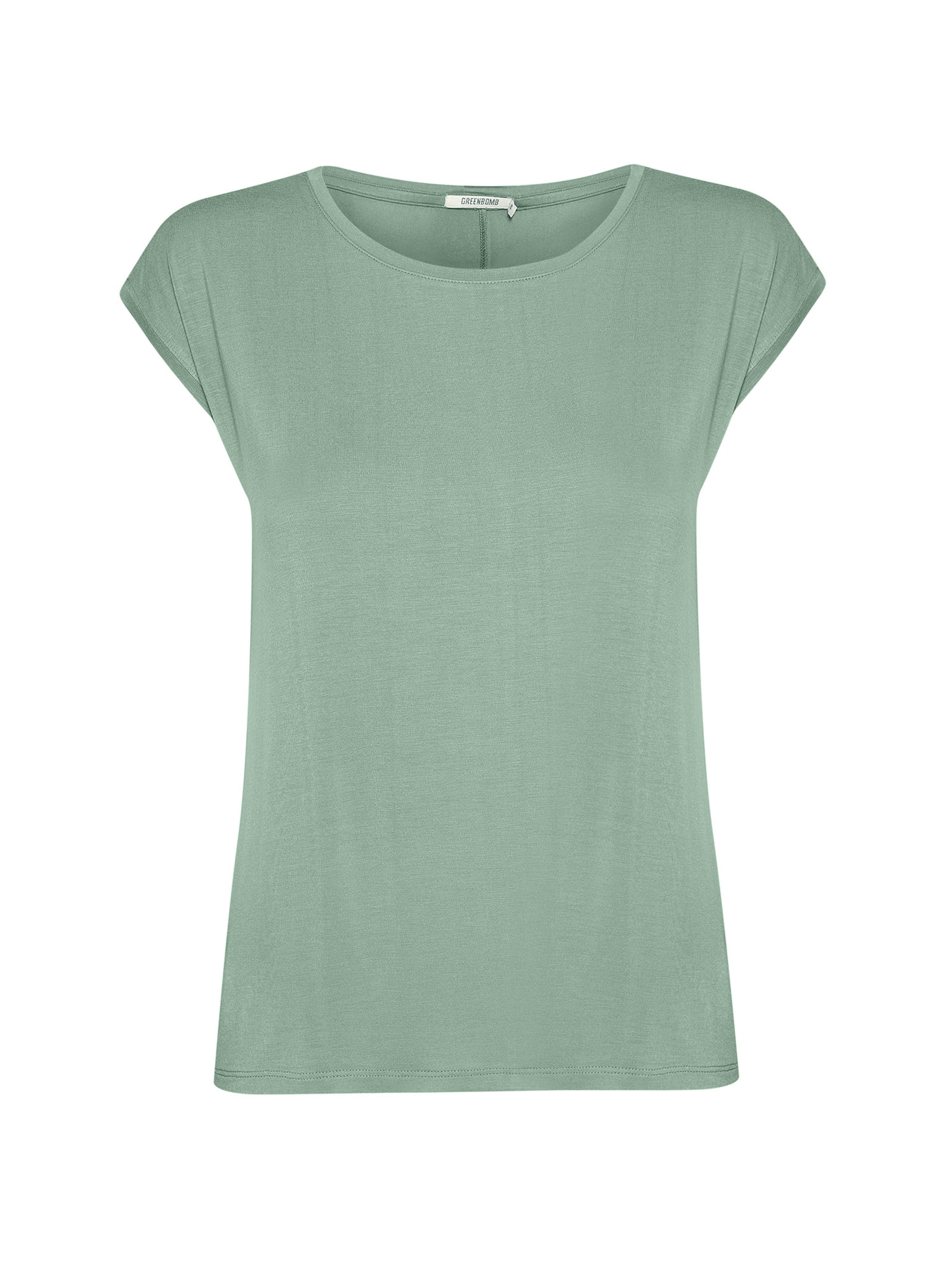 T-shirt 'Timid Basic' GREENBOMB en vert : devant