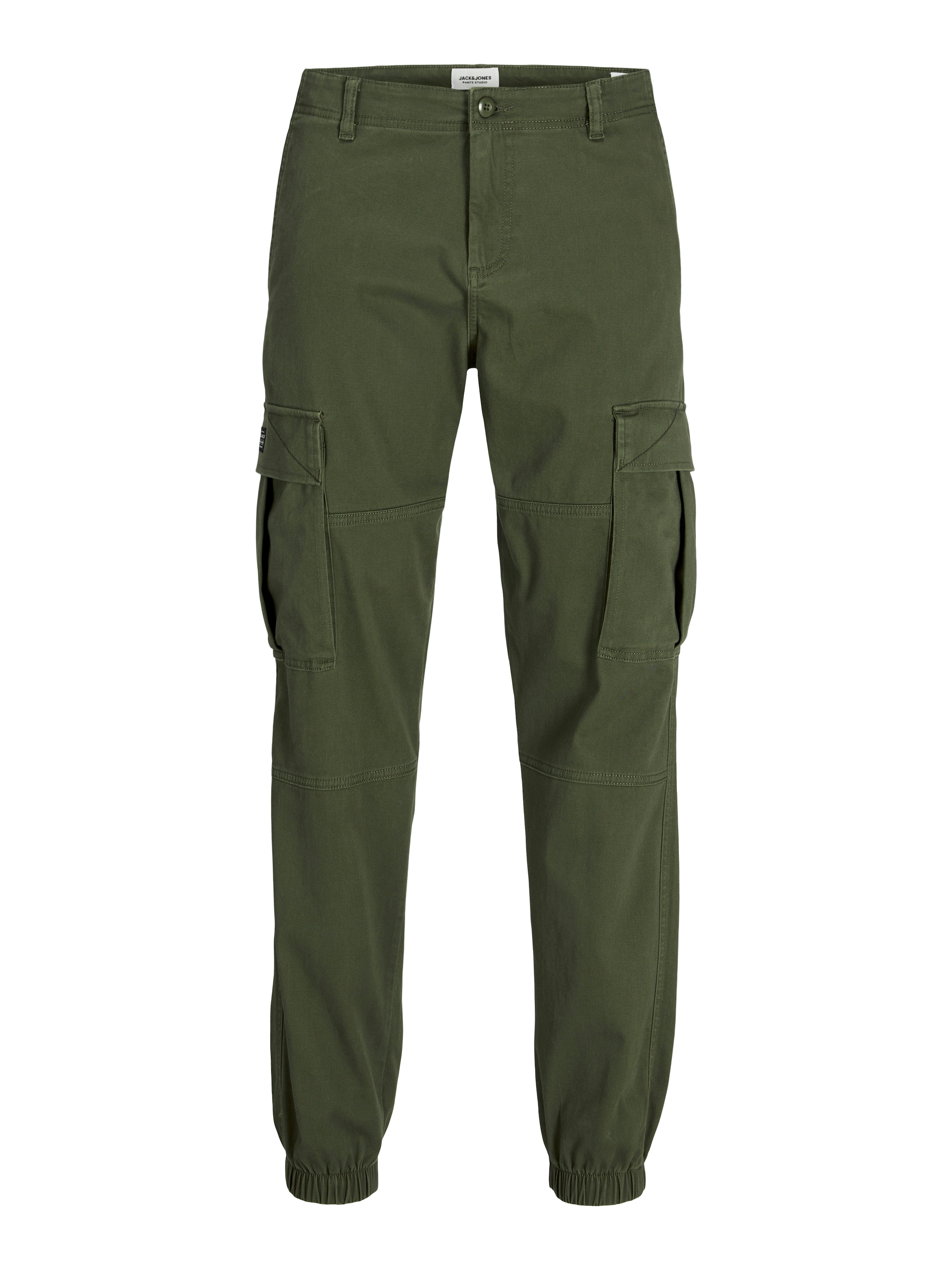 Effilé Pantalon cargo 'JPSTKane Jonnie' JACK & JONES en vert : devant