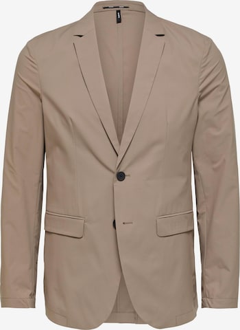 Coupe slim Veste de costume 'Fremont' SELECTED HOMME en beige : devant