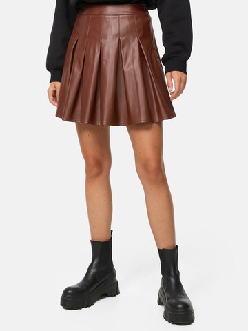 Threadbare Skirt 'Liz' in Brown: front