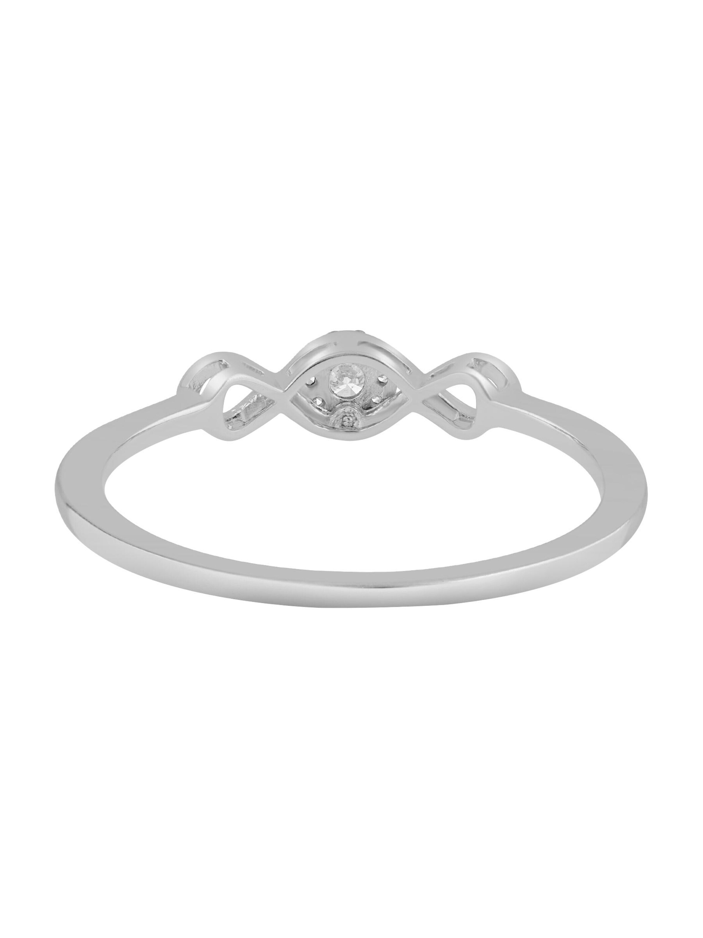 Diamant Exquis Ring 'Ring aus 375 Weißgold mit Diamant' in Silver