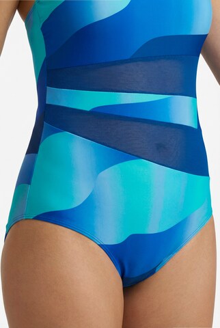 Ulla Popken T-shirt Swimsuit in Blue