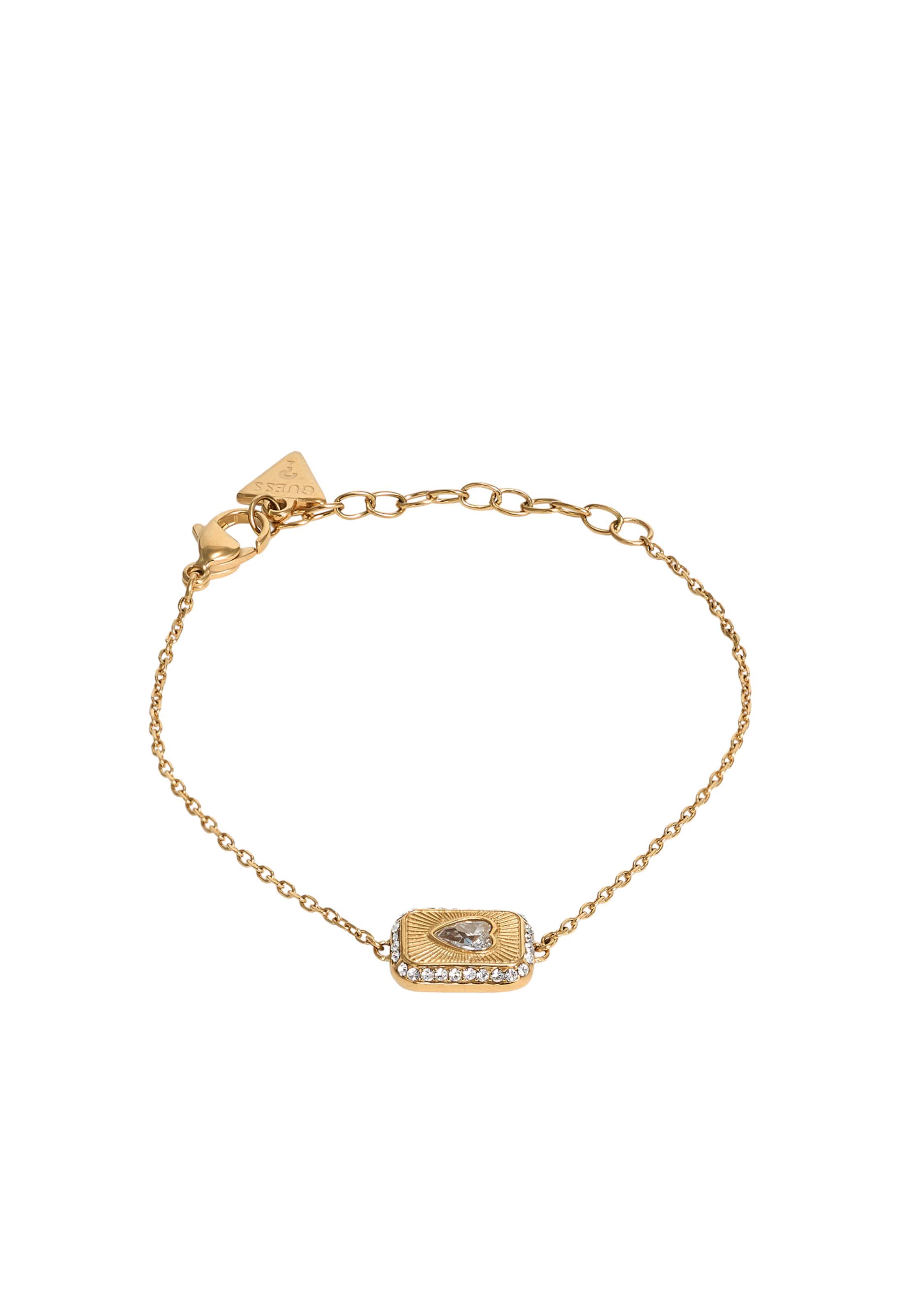 GUESS - Pulsera 'CRYSTAL LOVE' en oro: frente