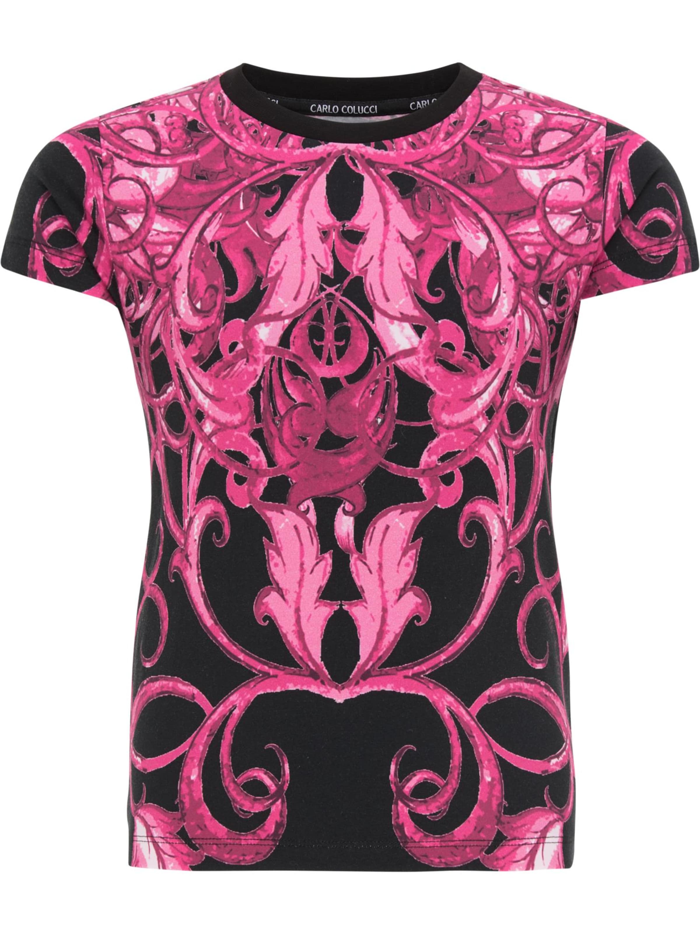 T-Shirt Carlo Colucci en noir : devant