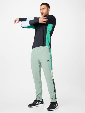 ADIDAS PERFORMANCE Regular Sports trousers 'Colorblock 3-Stripes' in Green