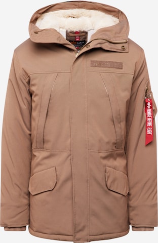 ALPHA INDUSTRIES Tussenparka 'Expedition' in Beige: voorkant