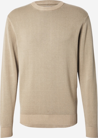 JACK & JONES Pullover 'JJECHARGE' in Grau: Vorderseite