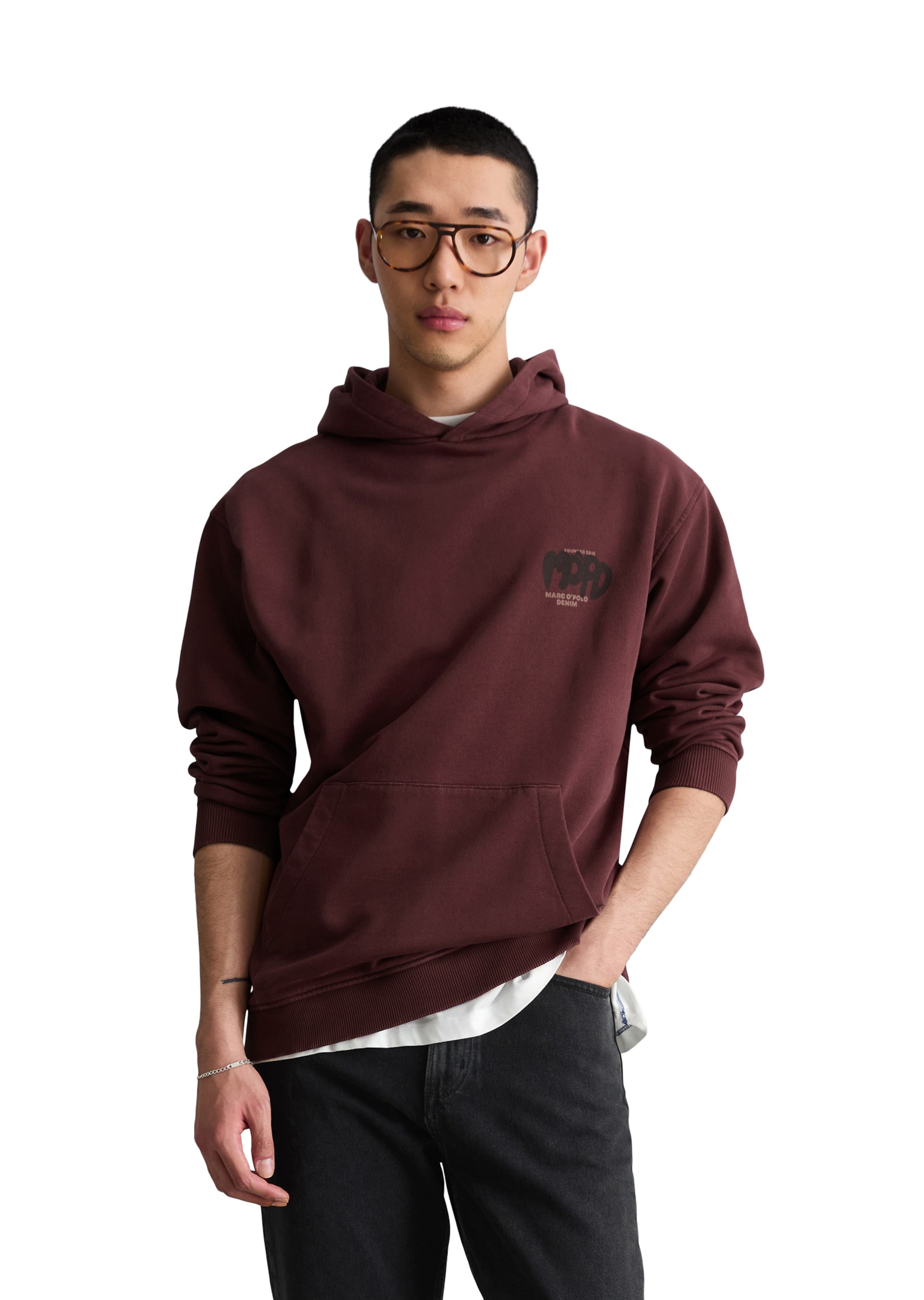 Marc O'Polo DENIM Sweatshirt in Rood: voorkant