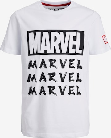 Jack & Jones Junior Shirt 'Marvel' in White: front