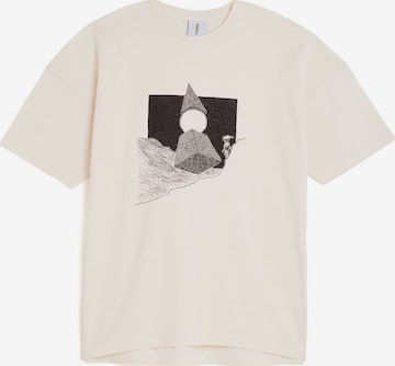 balta The Rad Black Kids Marškinėliai 'Afro Space T-Shirt (Collab with KenjoDrawing)': priekis