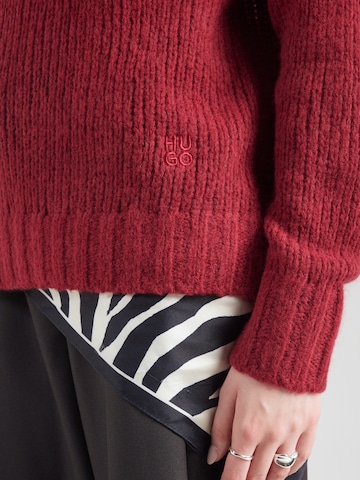 HUGO Pullover 'Sloossy' i rød