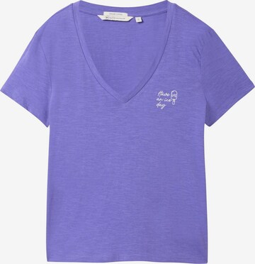 T-shirt TOM TAILOR DENIM en violet : devant