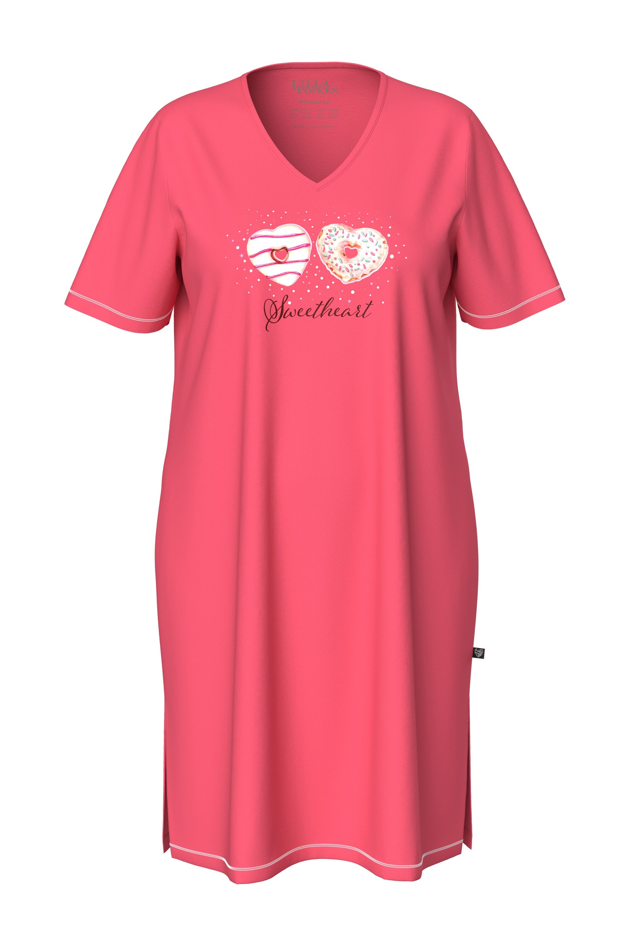 Ulla Popken Nachthemd in Pink: Vorderseite