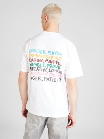 Filling Pieces T-Shirt 'Message' in Weiß: Vorderseite