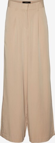 VERO MODA Wide Leg Plissert bukse 'Tilikaya' i beige: forside