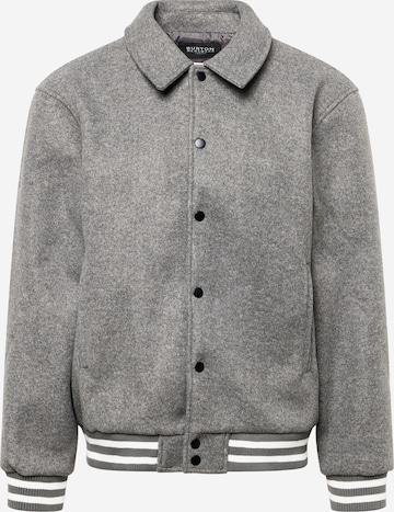BURTON MENSWEAR LONDON Демисезонная куртка 'Varsity' в Серый: спереди